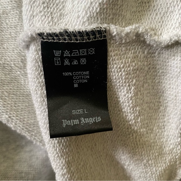 Light Grey Palm Angels Hoodie - Picture 8 of 9